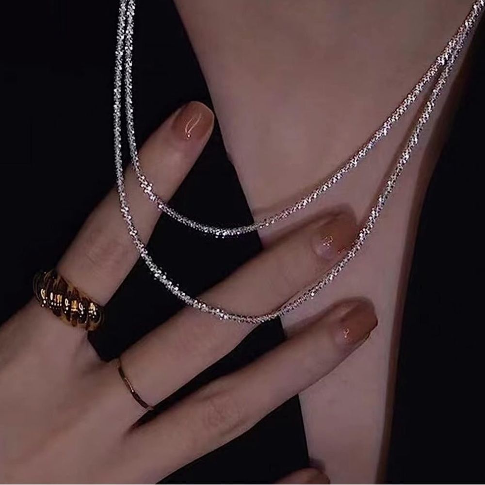 Silver layering necklaces - Picture 4 of 4